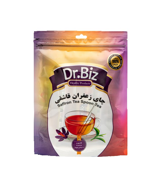 دمنوش چای سیاه زعفرانی Dr.BIZ (قاشقی 12 عددی)